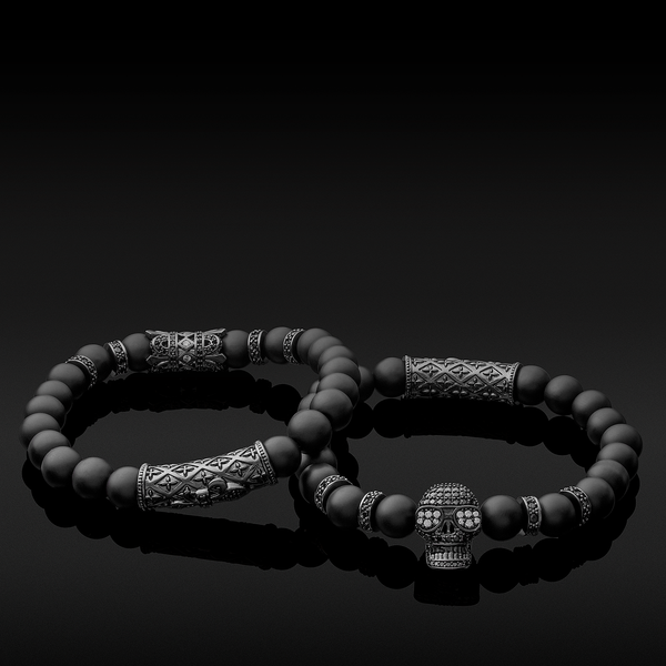 Haraka® Double Black Beads Stone in 8 Milimeters